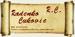 Radenko Ćuković vizit kartica
